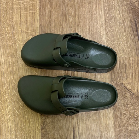 Birkenstock Boston EVA Khaki Slip-On Clogs. New in Box - Picture 7 of 10